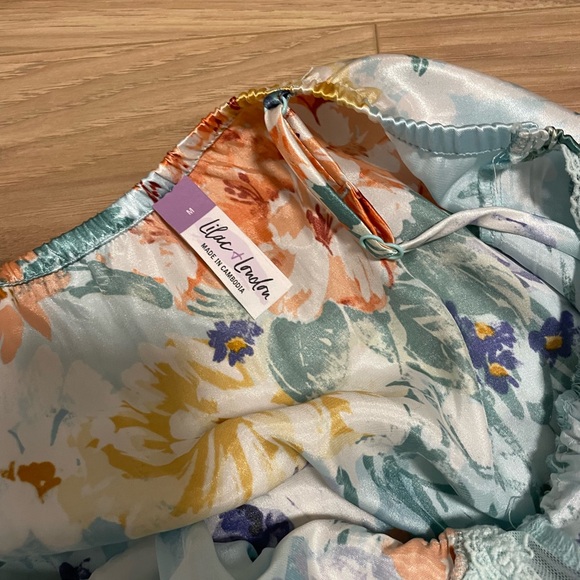 ~ Lilac & Lavender Satin Pajama Set ~ - Picture 6 of 6